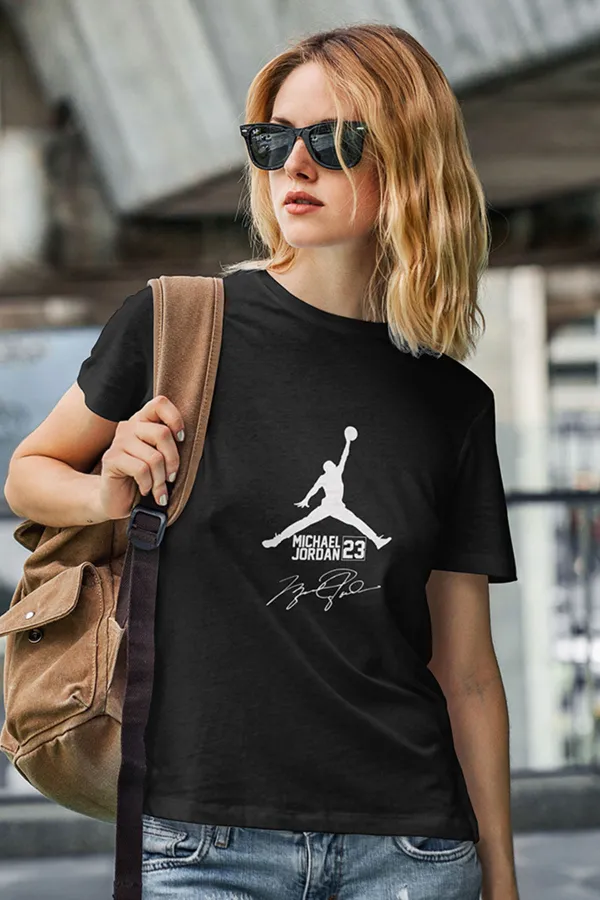 Air Jordan 39 Siyah NBA Kadın Tshirt - Tişört