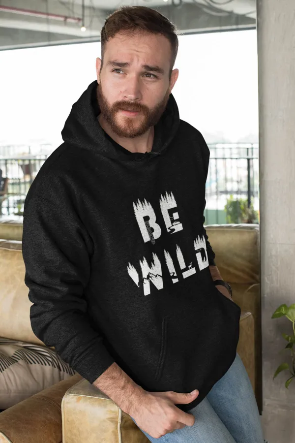 Bewild Siyah Erkek Kapşonlu Sweatshirt - Hoodie