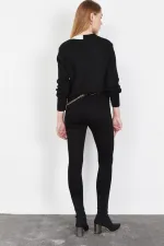 Kadın Siyah Yüksek Bel Skinny Jeans